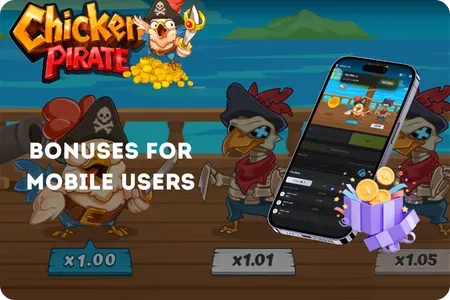 Chicken Pirate bonuses for mobile users