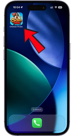 Tapping Add in the top-right corner to place the Chicken Pirate icon on the iPhone home screen for direct access